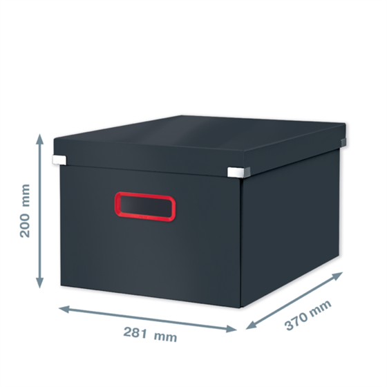Caja De Almacenamiento Click & Store Mediana Leitz Cosy Gris Terciopelo