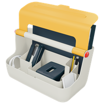 Caja De Almacenamiento Portátil Leitz Cosy Amarillo Cálido