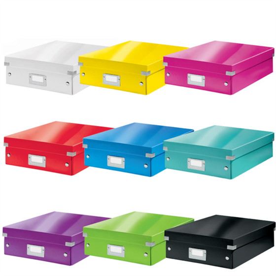 Caja Organizadora Mediana Click & Store Wow De Leitz Azul
