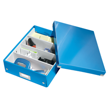 Caja Organizadora Mediana Click & Store Wow De Leitz Azul