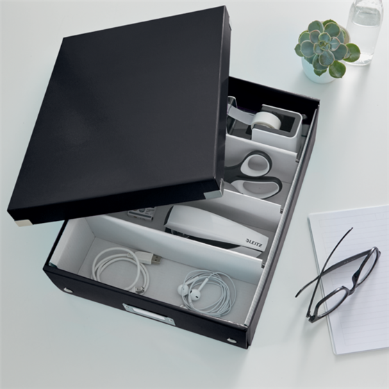 Caja Organizadora Mediana Click & Store Wow De Leitz Negro