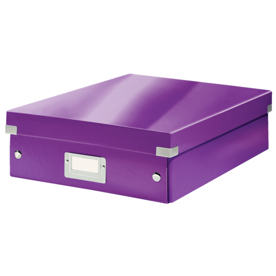 Caja Organizadora Mediana Click & Store Wow De Leitz Púrpura