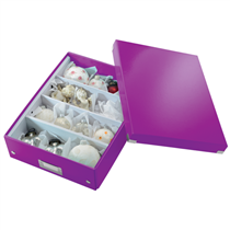 Caja Organizadora Mediana Click & Store Wow De Leitz Púrpura