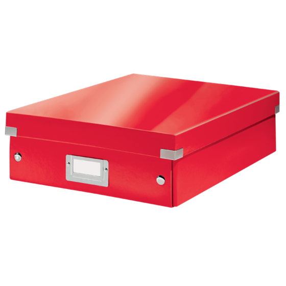 Caja Organizadora Mediana Click & Store Wow De Leitz Rojo