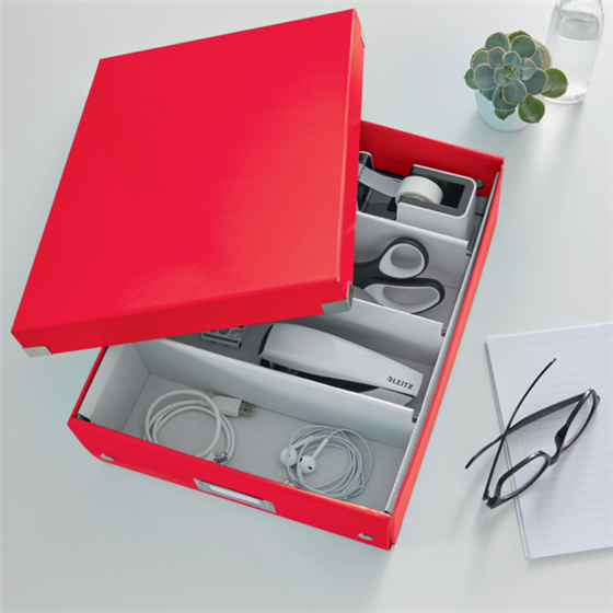 Caja Organizadora Mediana Click & Store Wow De Leitz Rojo