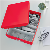 Caja Organizadora Mediana Click & Store Wow De Leitz Rojo