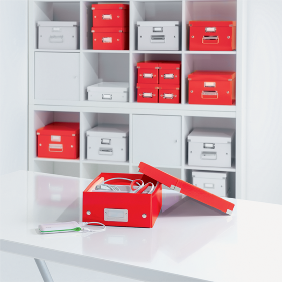 Caja Organizadora Mediana Click & Store Wow De Leitz Rojo