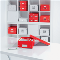 Caja Organizadora Mediana Click & Store Wow De Leitz Rojo