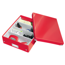 Caja Organizadora Mediana Click & Store Wow De Leitz Rojo