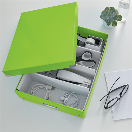 Caja Organizadora Mediana Click & Store Wow De Leitz Verde