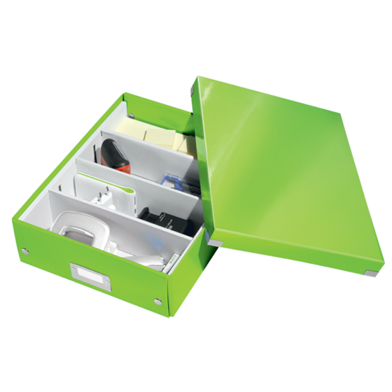 Caja Organizadora Mediana Click & Store Wow De Leitz Verde