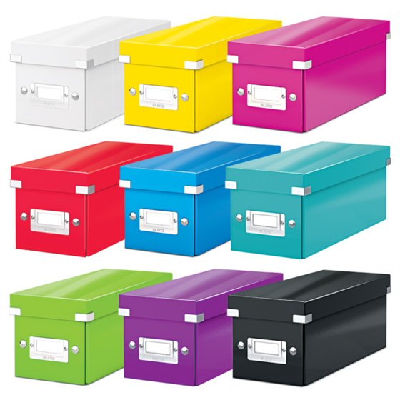 Caja Para Guardar Cds Click & Store Wow De Leitz Azul