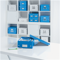 Caja Para Guardar Cds Click & Store Wow De Leitz Azul
