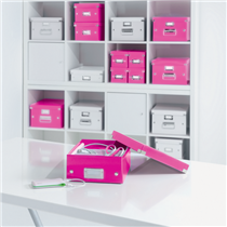 Caja Para Guardar Cds Click & Store Wow De Leitz Fucsia