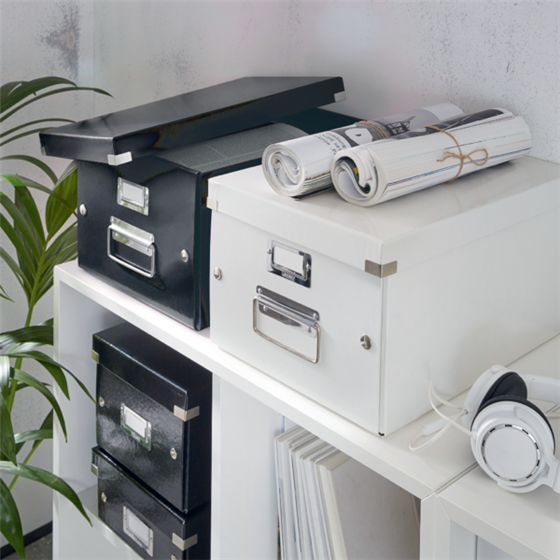 Caja Para Guardar Cds Click & Store Wow De Leitz Negro