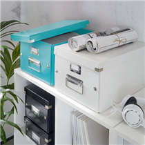 Caja Para Guardar Cds Click & Store Wow De Leitz Turquesa