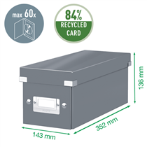 Caja Para Guardar Cds Click & Store Wow De Leitz Turquesa