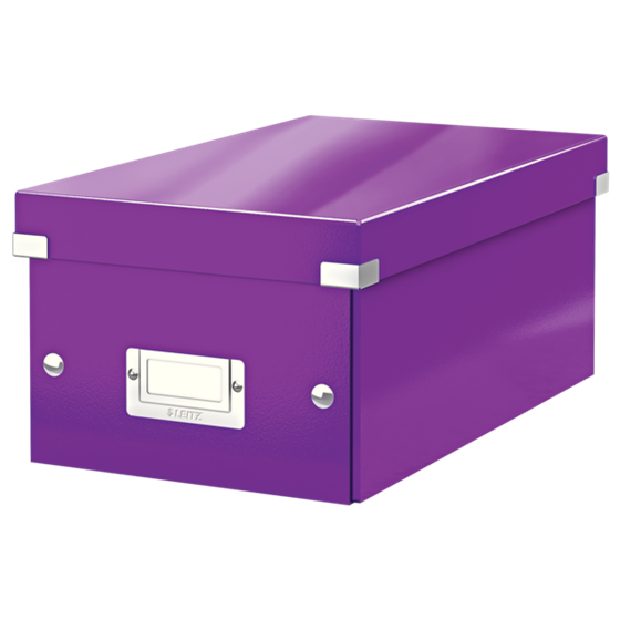 Caja Para Guardar Dvds Click & Store Wow De Leitz Púrpura