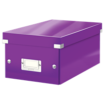 Caja Para Guardar Dvds Click & Store Wow De Leitz Púrpura