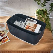 Leitz Mybox Cosy Bandeja Organizadora Larga Gris Terciopelo