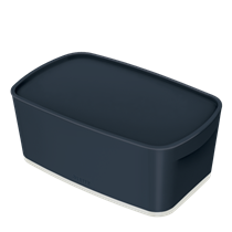 Leitz Mybox Cosy Pequeña Con Tapa, Caja De Almacenamiento Gris Terciopelo