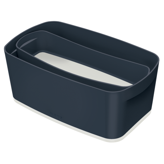 Leitz Mybox Cosy Pequeña Con Tapa, Caja De Almacenamiento Gris Terciopelo