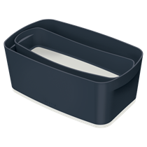 Leitz Mybox Cosy Pequeña Con Tapa, Caja De Almacenamiento Gris Terciopelo