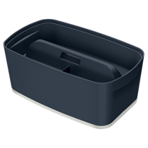 Leitz Mybox Cosy Pequeña Con Tapa, Caja De Almacenamiento Gris Terciopelo