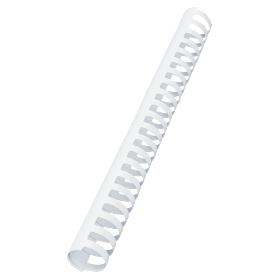 Canutillo plástico DIN A4 GBC 28 mm (Caja 50), blanco