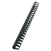 Canutillo plástico DIN A4 GBC 28 mm (Caja 50), negro